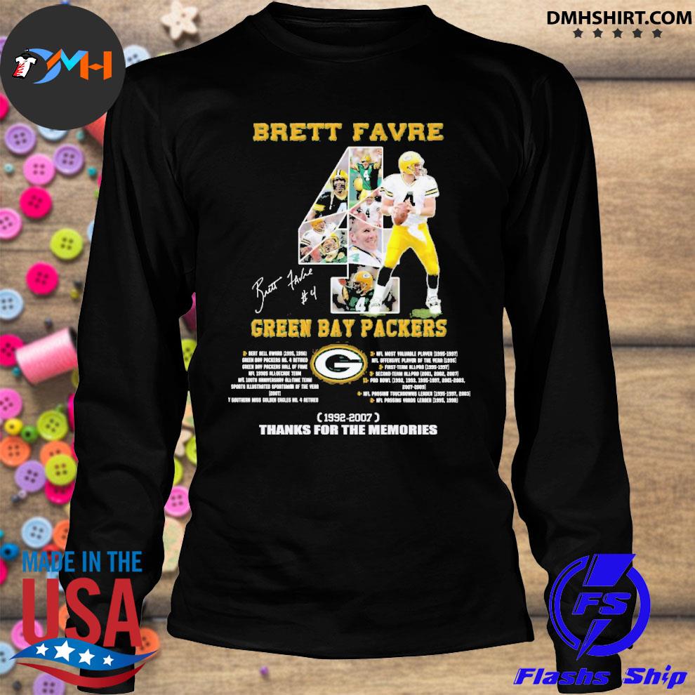 Brett Favre 4th Green Bay Packers 1992-2007 signature shirt