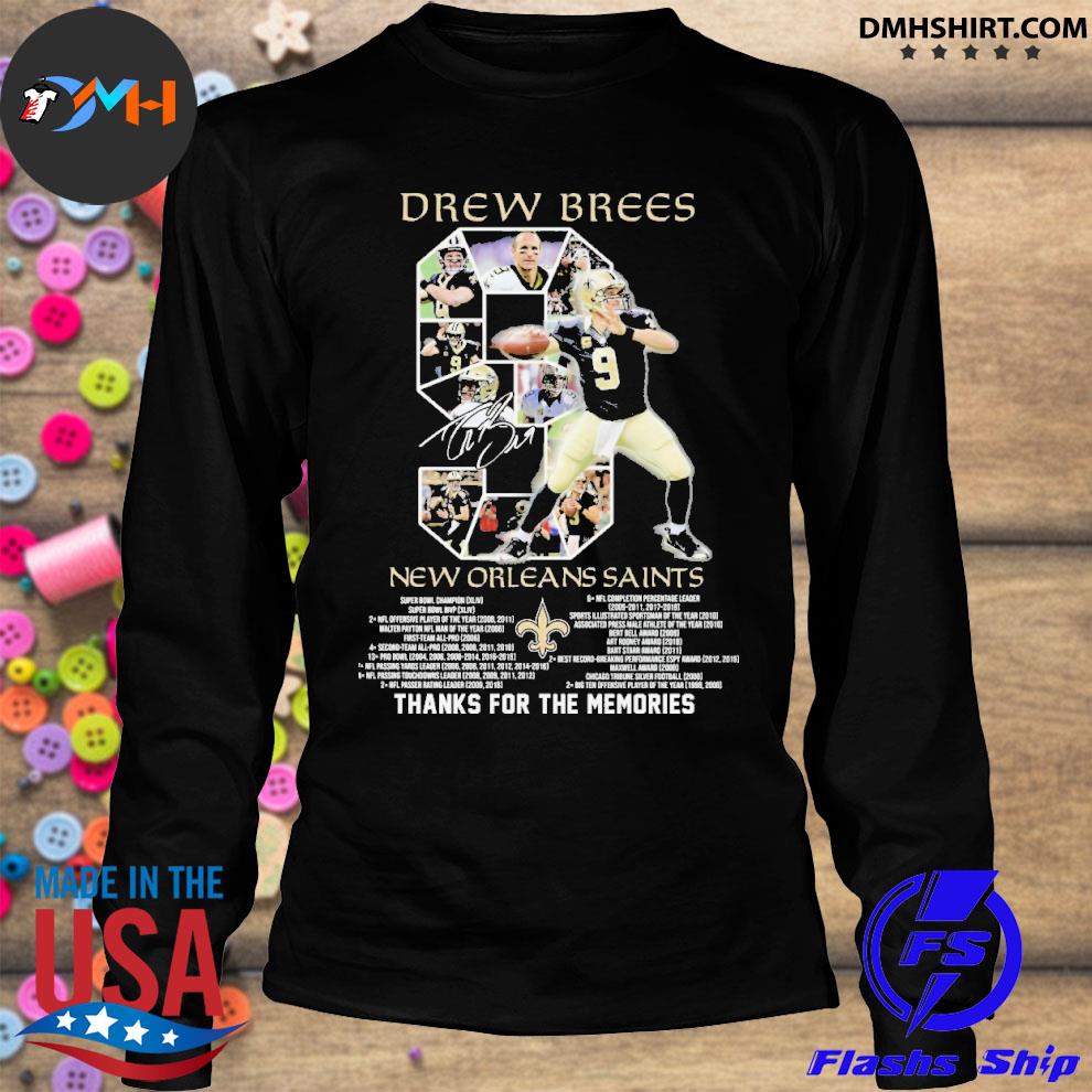 Excellent 9 Drew Brees New Orleans Shirt