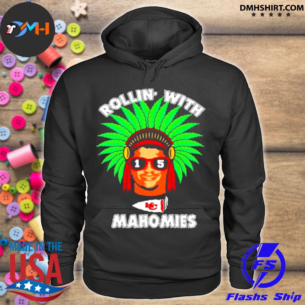 Rollin With Mahomes Kansas City Skyline Kids Long Sleeve Shirt