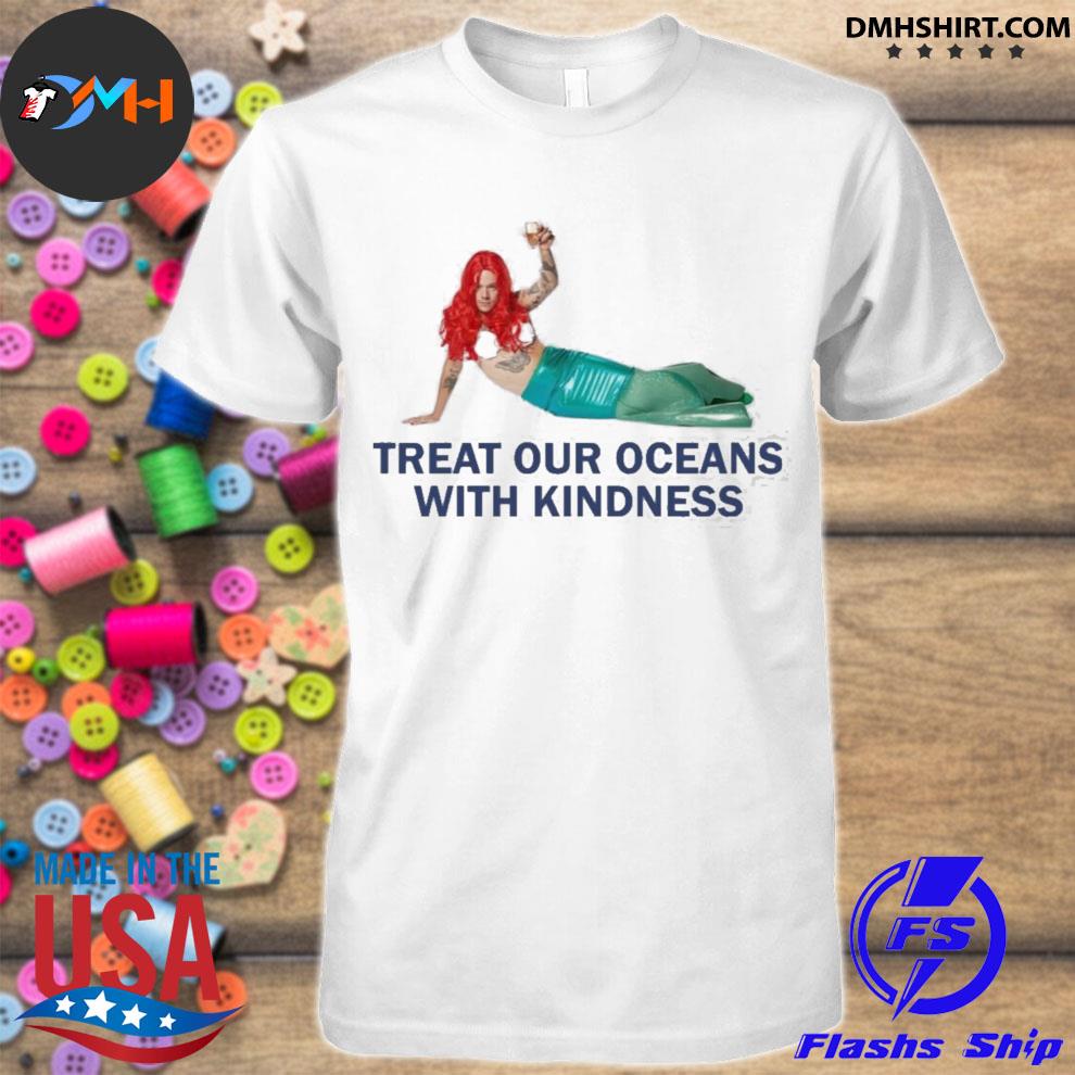 Mermaid Harry Styles T-shirt Funny Harry Styles Mermaid T-shirt NTH Treat The Ocean With Kindness T-shirt