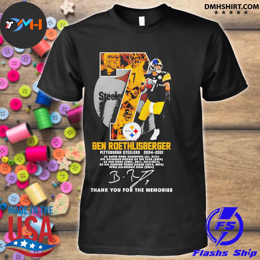 Ben Roethlisberger Pittsburgh Steelers 2004 2021 Thank You For The Memories  T-Shirt, hoodie, sweater and long sleeve