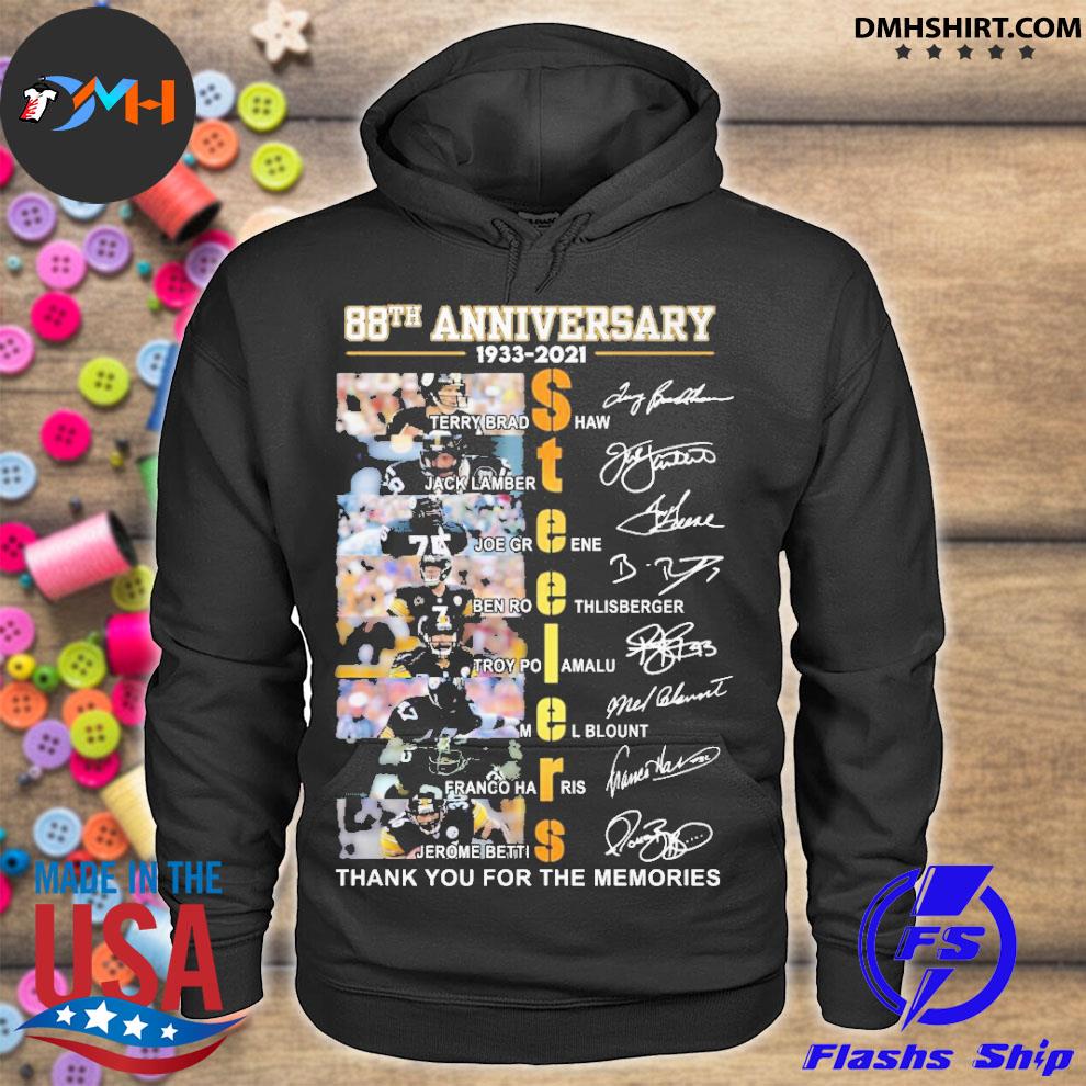 Pittsburgh Steelers 88th Anniversary 1933 2021 Thank You For The Memories  Signatures Shirt - ValleyTee