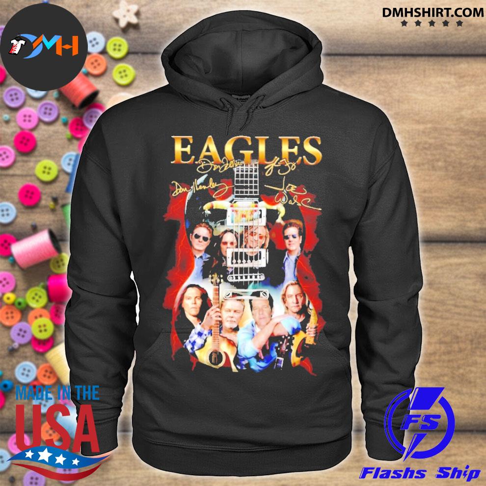 Official eagles rock band guitar signatures T-shirt, hoodie, sweater, long  sleeve and tank top