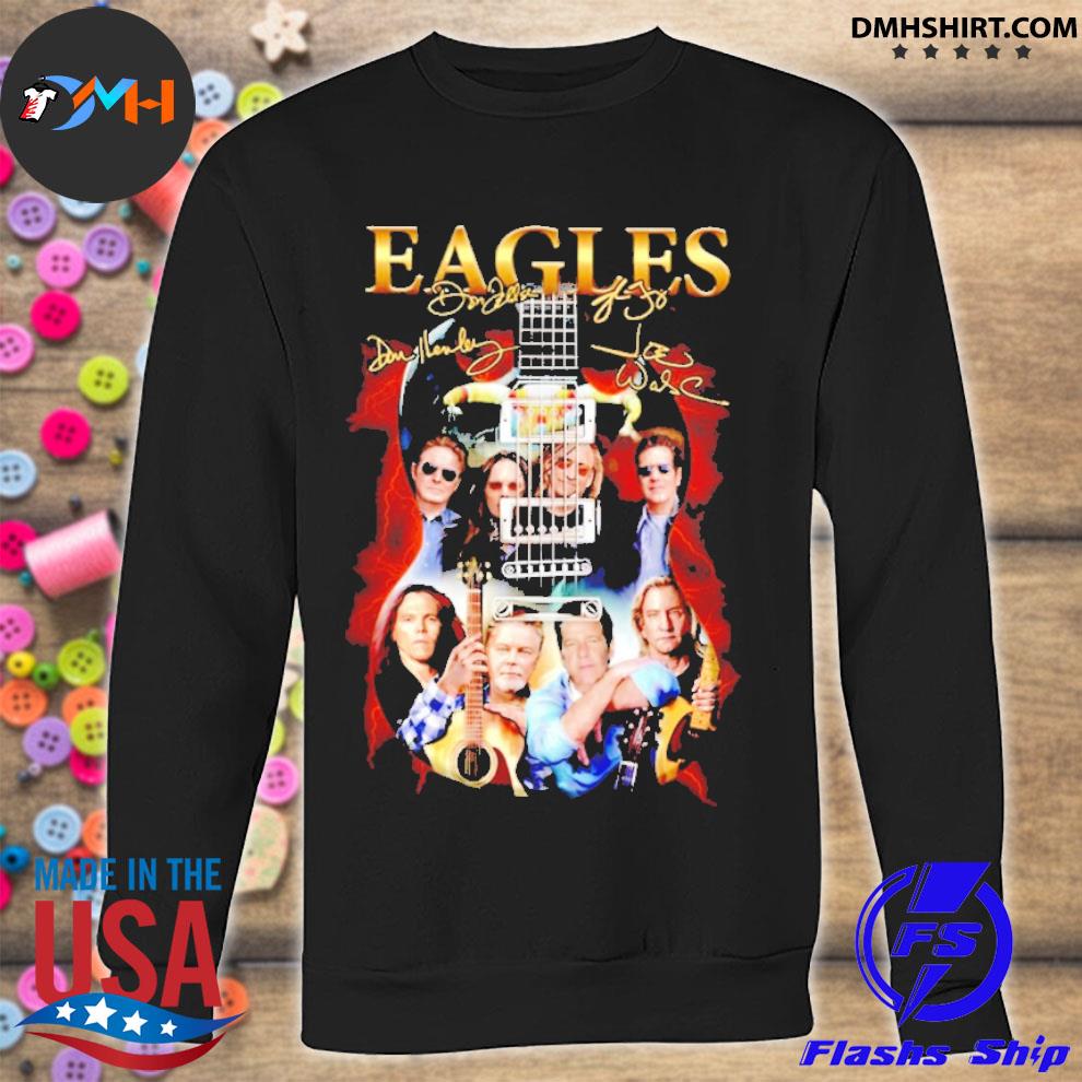 Official eagles rock band guitar signatures T-shirt, hoodie