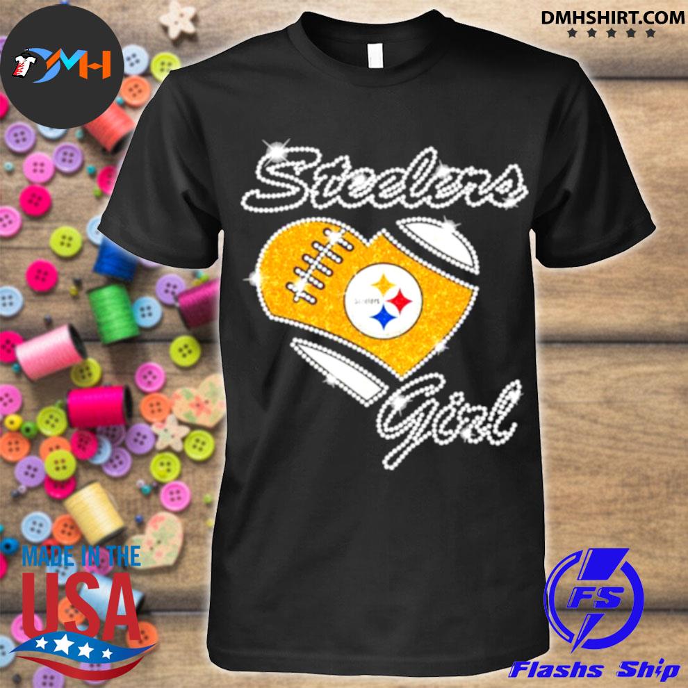 Pittsburgh Steelers Girl Heart Diamond T Shirt Trend T Shirt Store Online