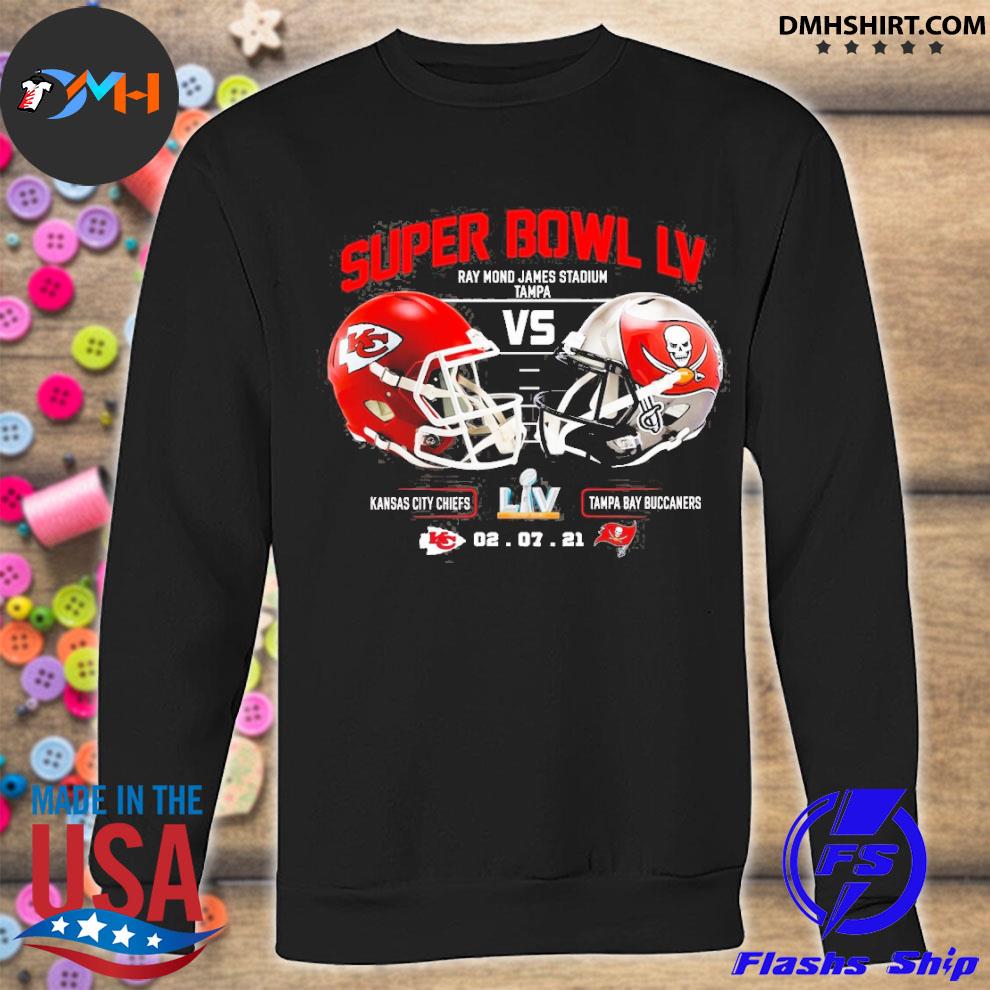 Kansas City Chiefs vs Tampa Bay Buccaneers Fanatics Branded Super Bowl LV  Matchup Play Clock T-Shirt, hoodie, sweater, long sleeve and tank top