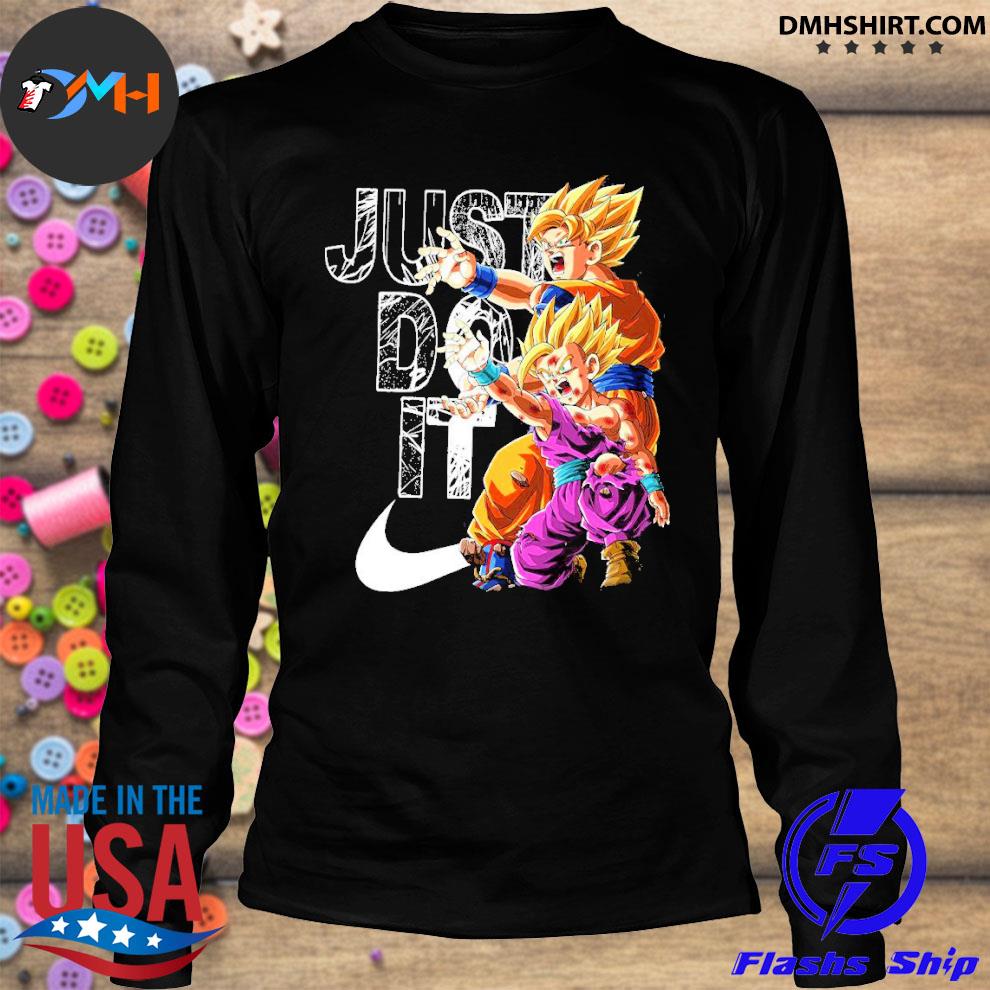 Official Dragon Goku And Gohan Kamehameha Nike Just Do It Shirt, sweater and long sleeve
